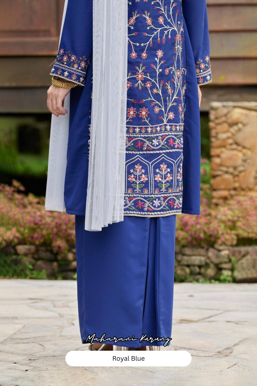 Maharani Kurung - Royal Blue