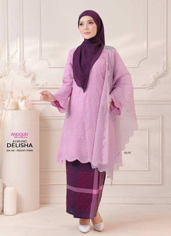 Delisha Kurung - Peony Pink