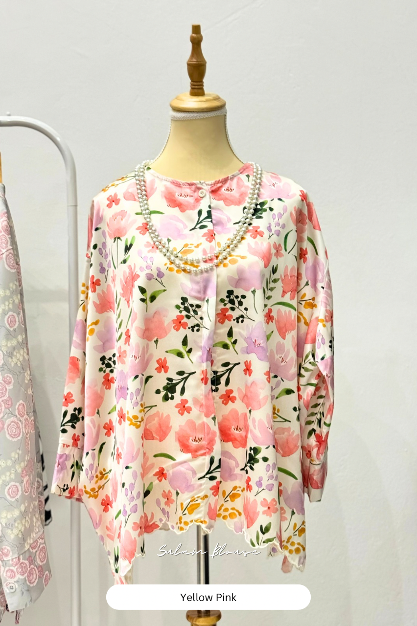 Sulam Blouse - Yellow Pink