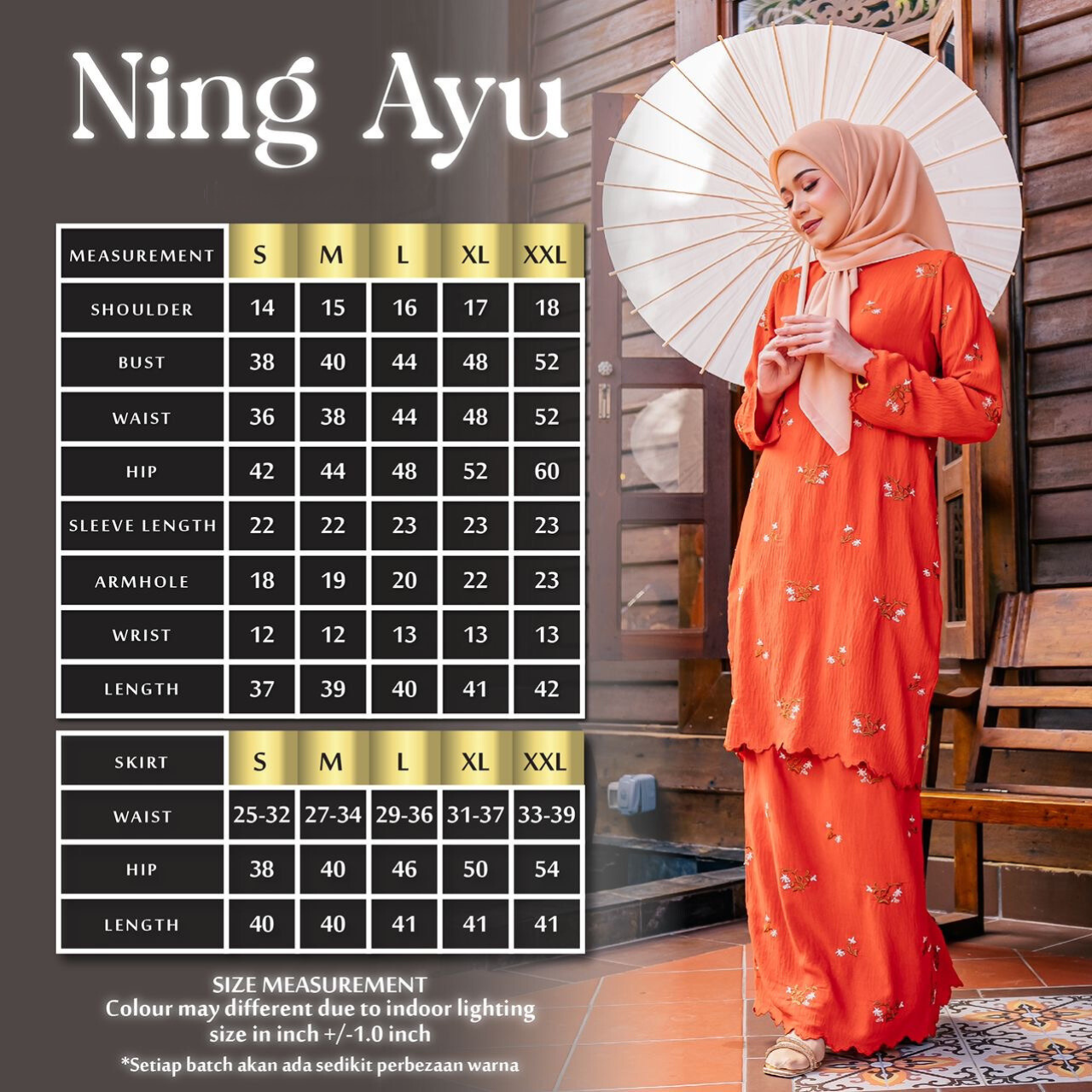 [INSTOCK] Ning Ayu - Maroon (L)