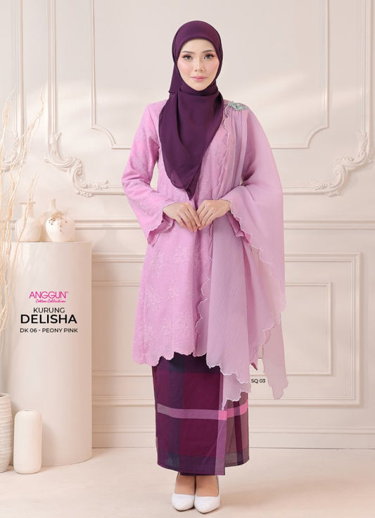 Delisha Kurung - Peony Pink