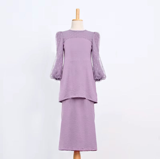 Kaila Kurung Kids - Lilac