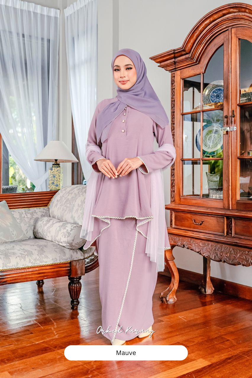 Orked Kurung - Mauve