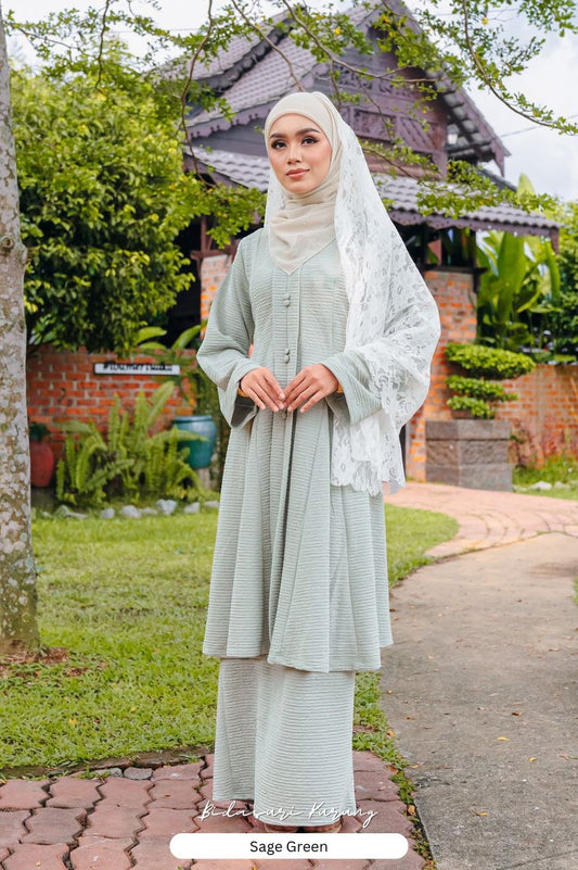 Bidasari Kurung - Sage Green