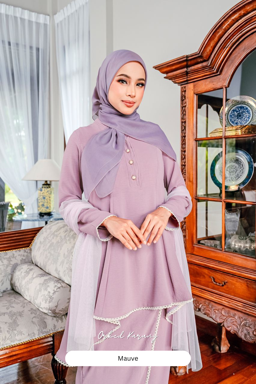 Orked Kurung - Mauve