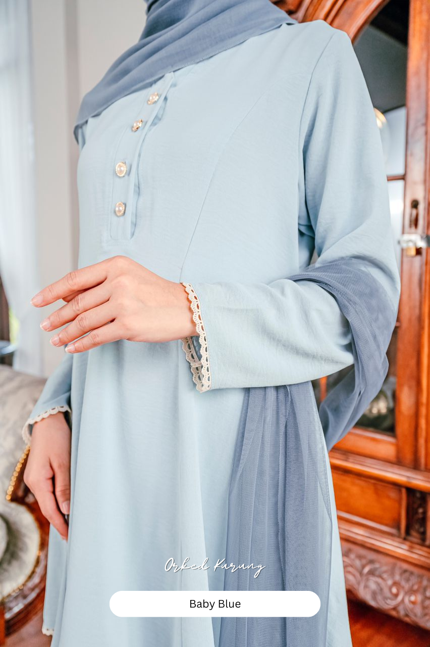 Orked Kurung - Baby Blue