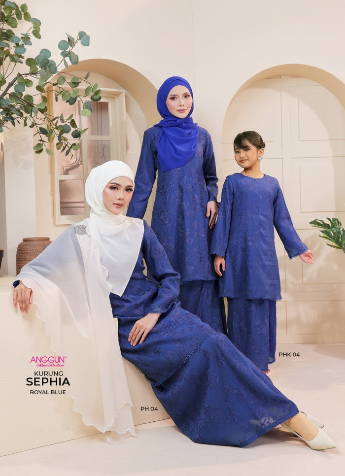 Sephia Kurung - Royal Blue