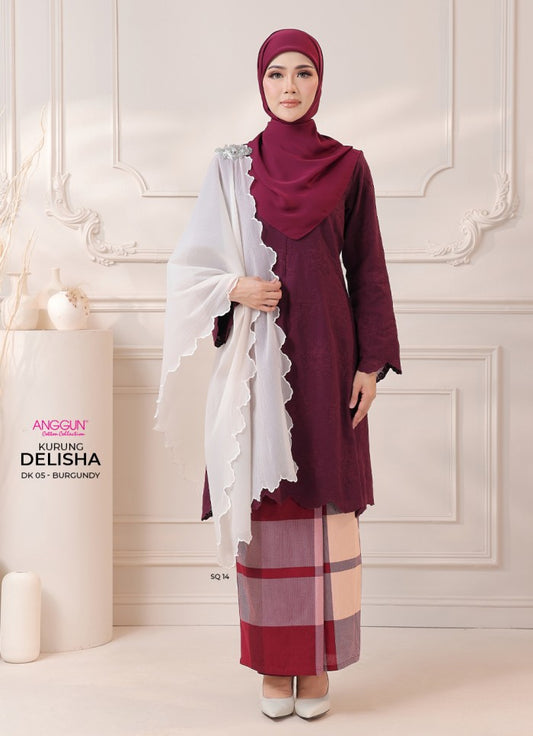 Delisha Kurung - Burgundy