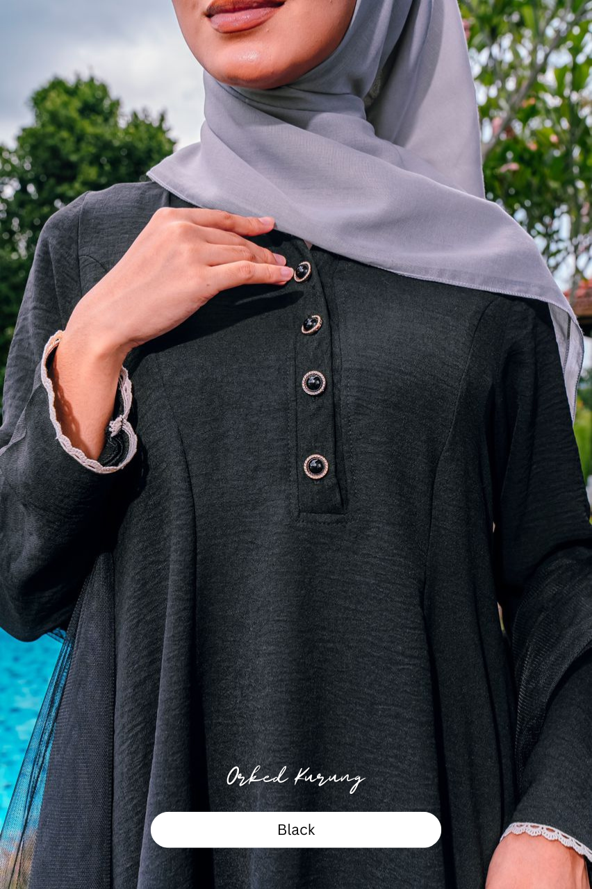 Orked Kurung - Black