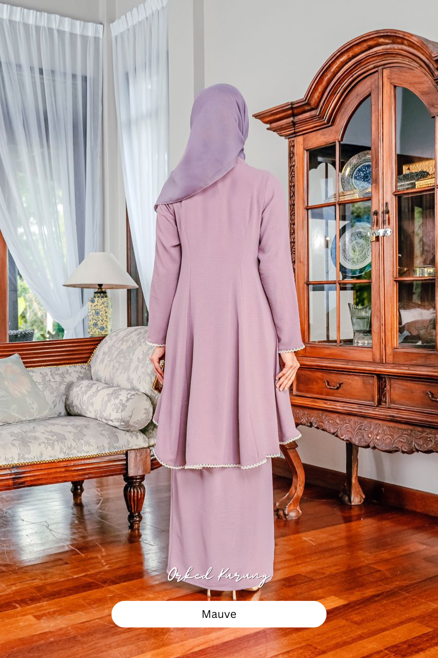 Orked Kurung - Mauve