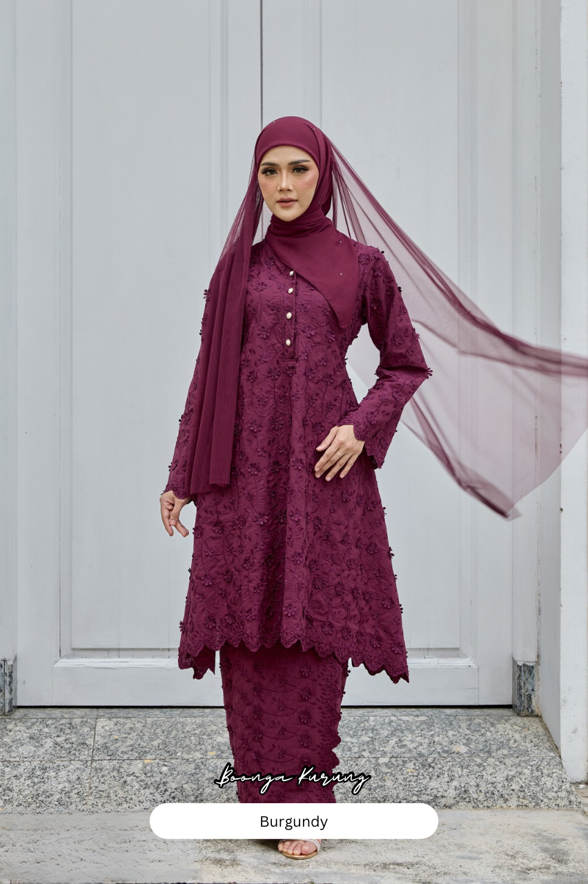 Boonga Kurung - Burgundy