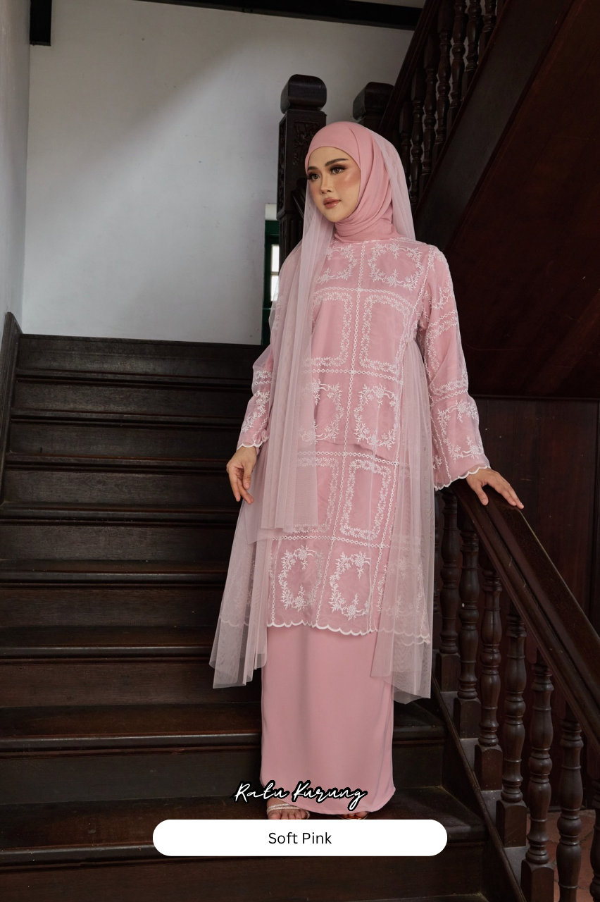 Ratu Kurung - Soft Pink