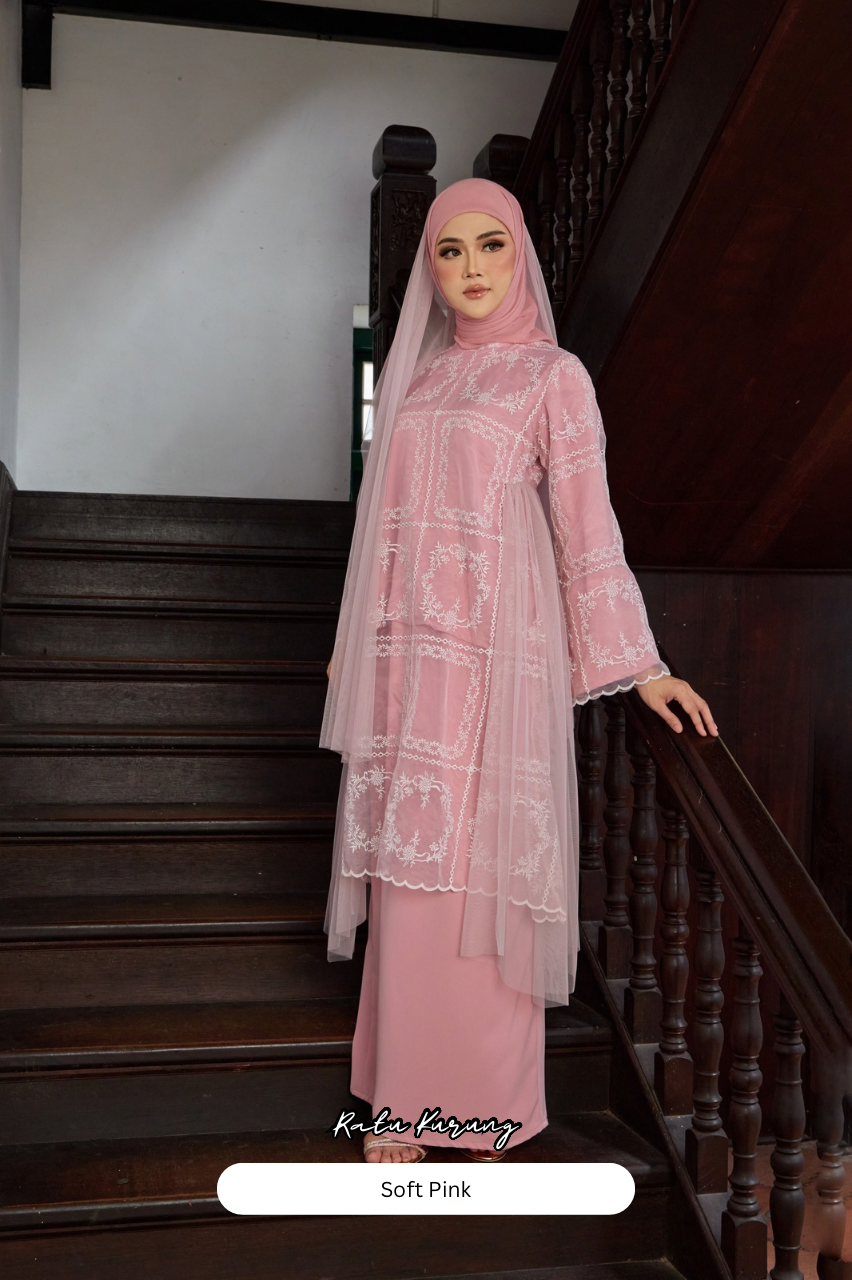 Ratu Kurung - Soft Pink