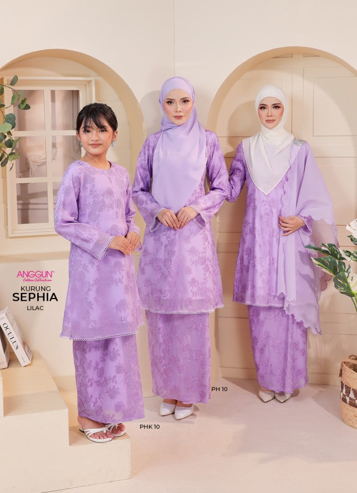 Sephia Kurung Kids - Lilac