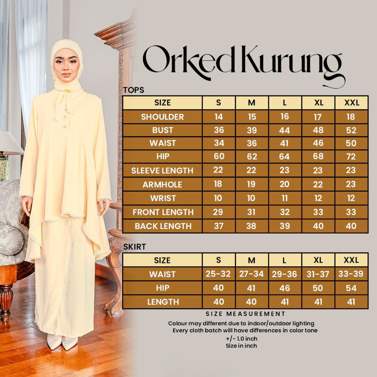 Orked Kurung - Baby Blue