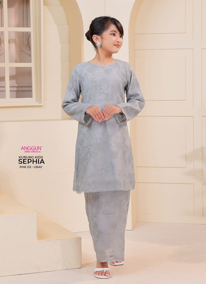 Sephia Kurung Kids - Grey