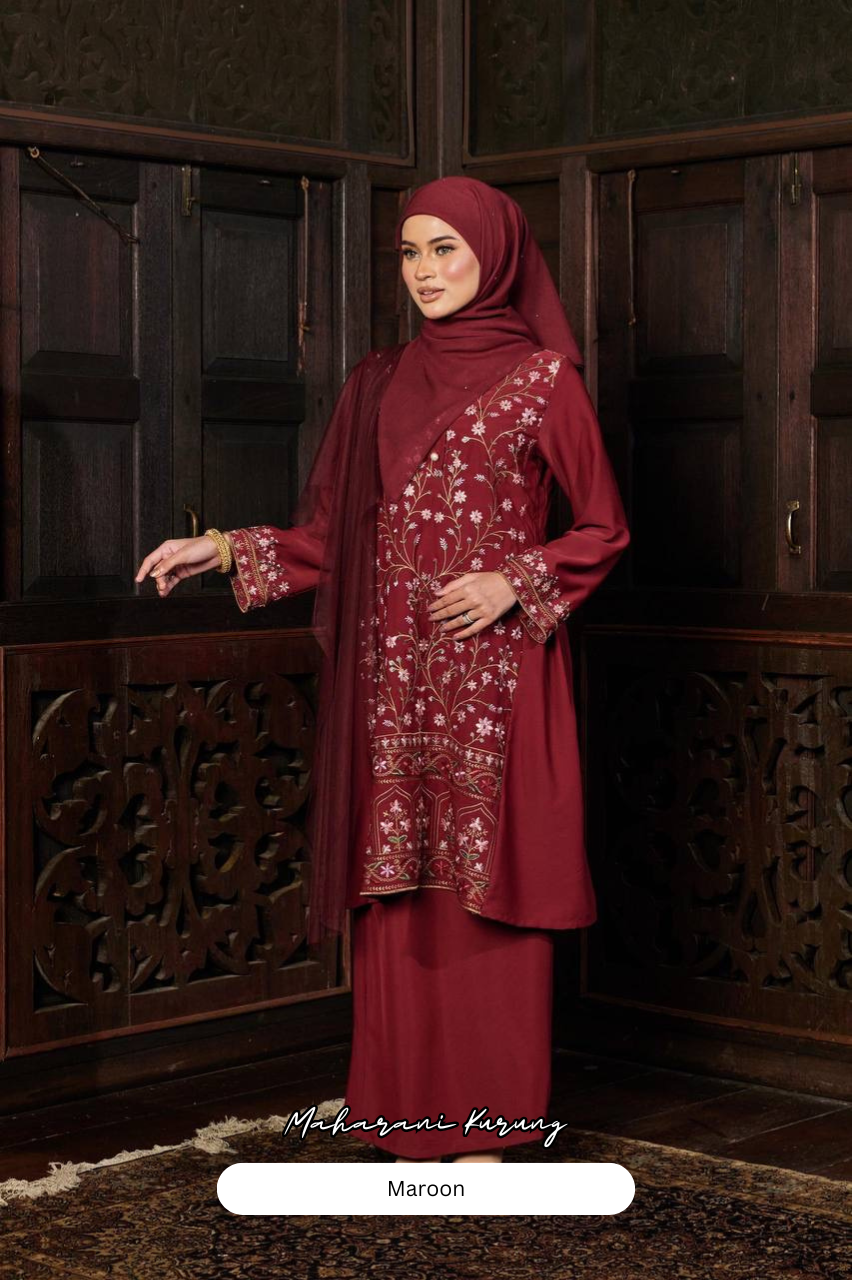 Maharani Kurung - Maroon