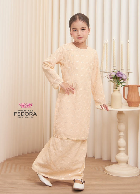 Fedora Kurung Kids - Soft Tea