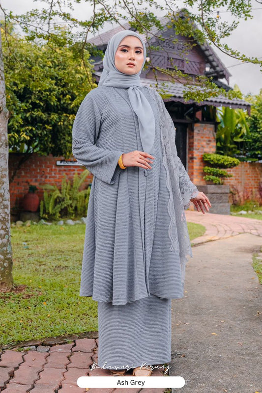 Bidasari Kurung - Ash Grey