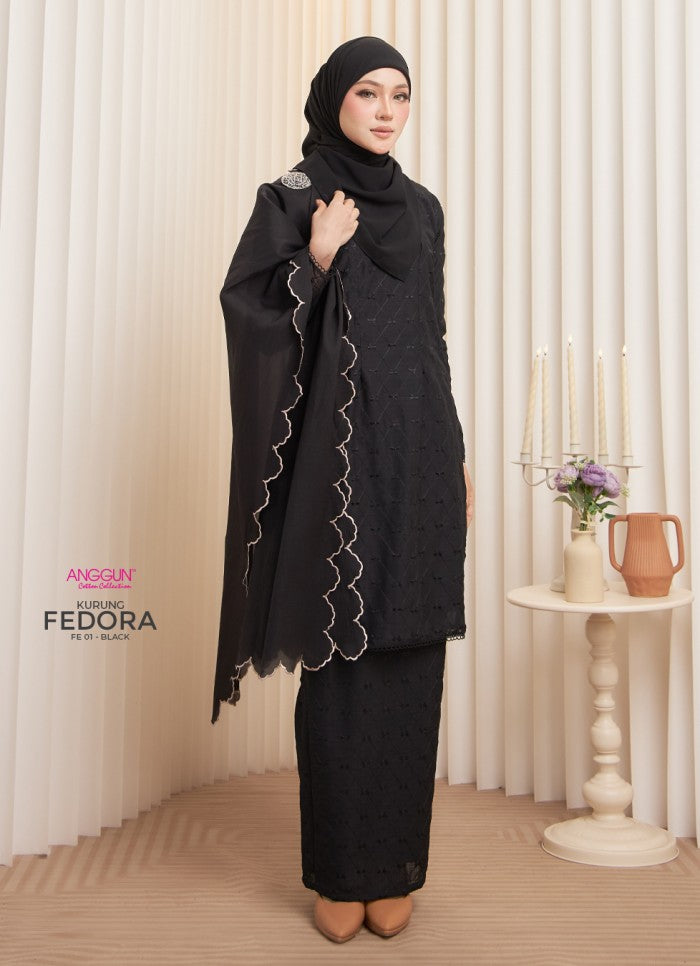 Fedora Kurung - Black