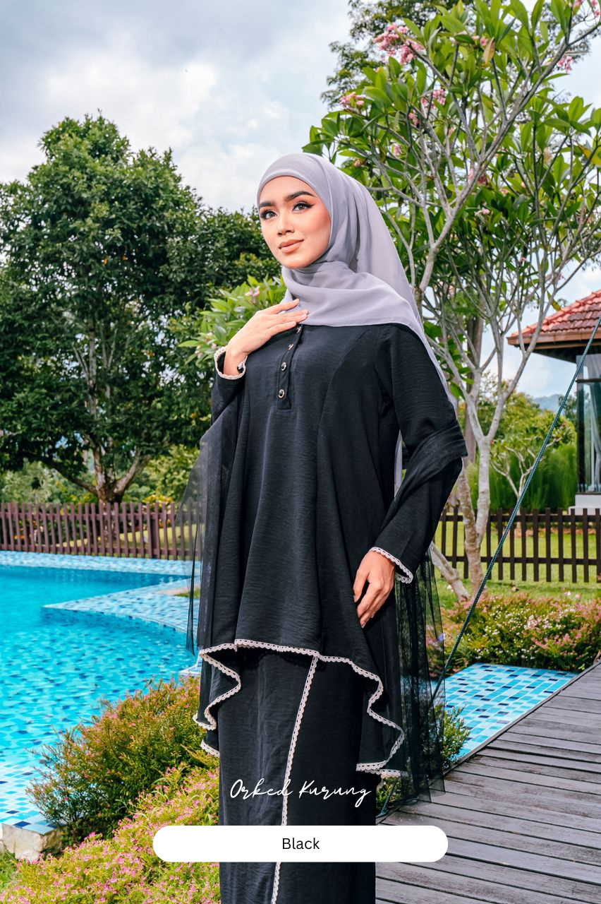 Orked Kurung - Black