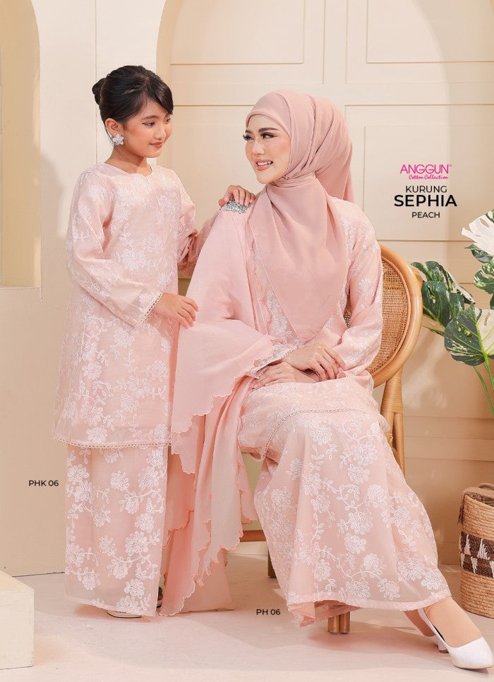 Sephia Kurung Kids - Peach