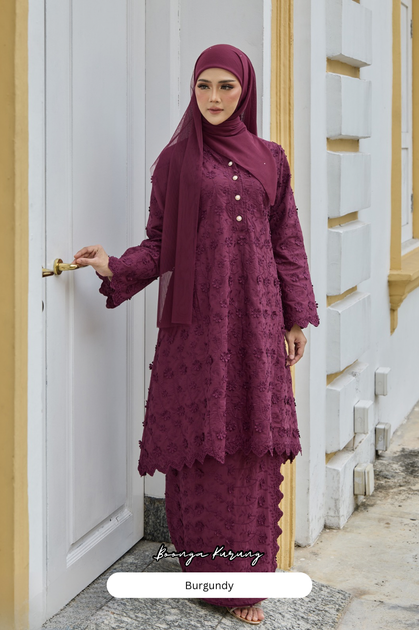 Boonga Kurung - Burgundy