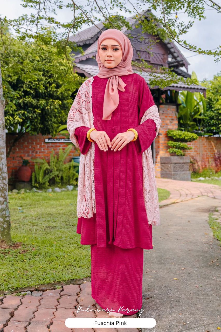 Bidasari Kurung - Fuschia Pink