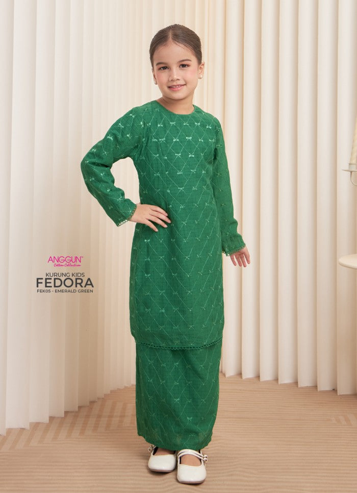 Fedora Kurung Kids - Emerald