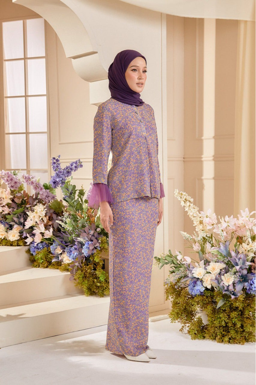 Kekwa Kurung - English Violet