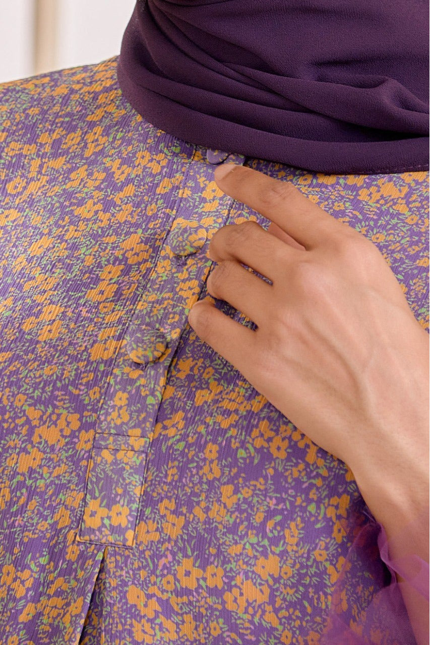 Kekwa Kurung - English Violet