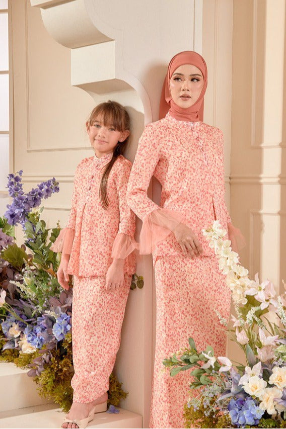 Kekwa Kurung Kids - Coral Dream