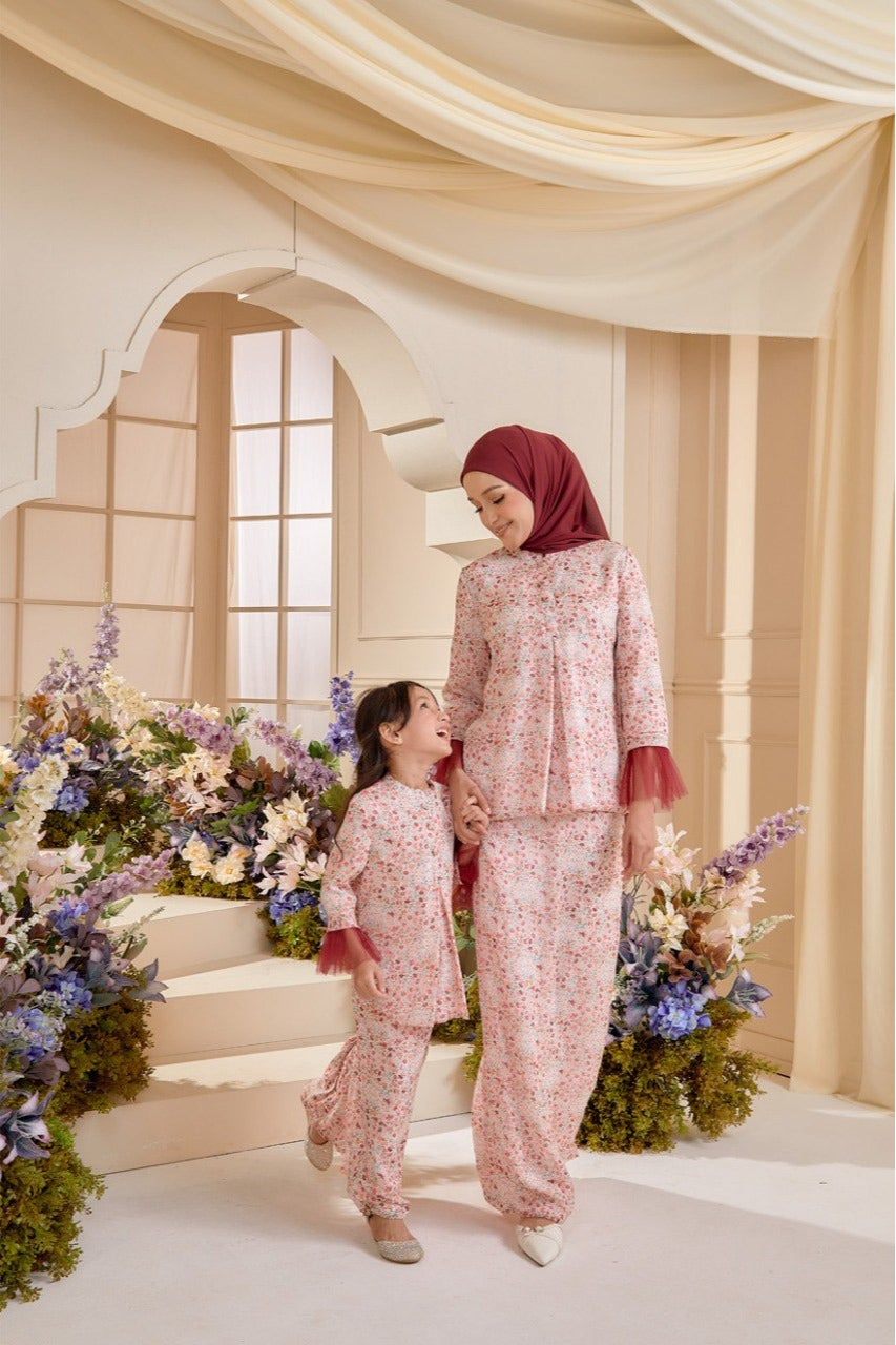 Kekwa Kurung Kids - Maroon Love