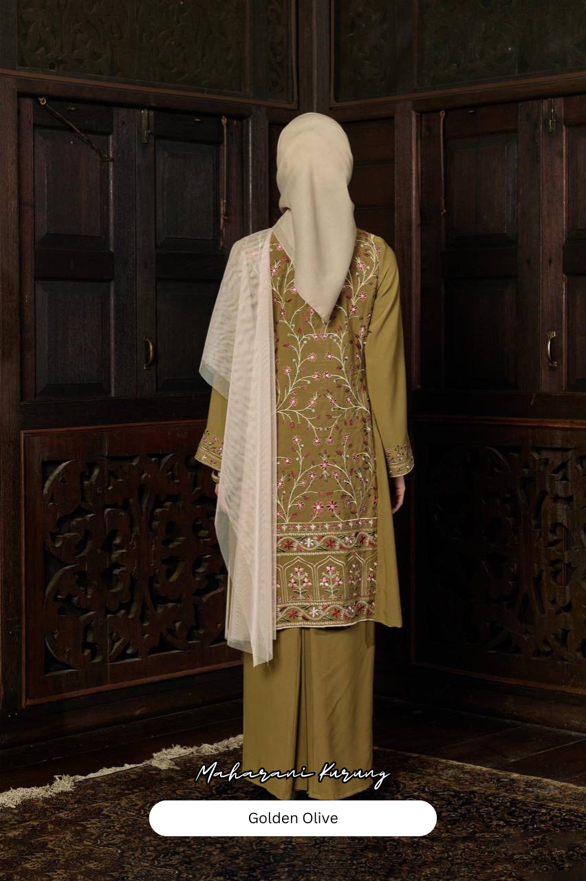 Maharani Kurung - Golden Olive