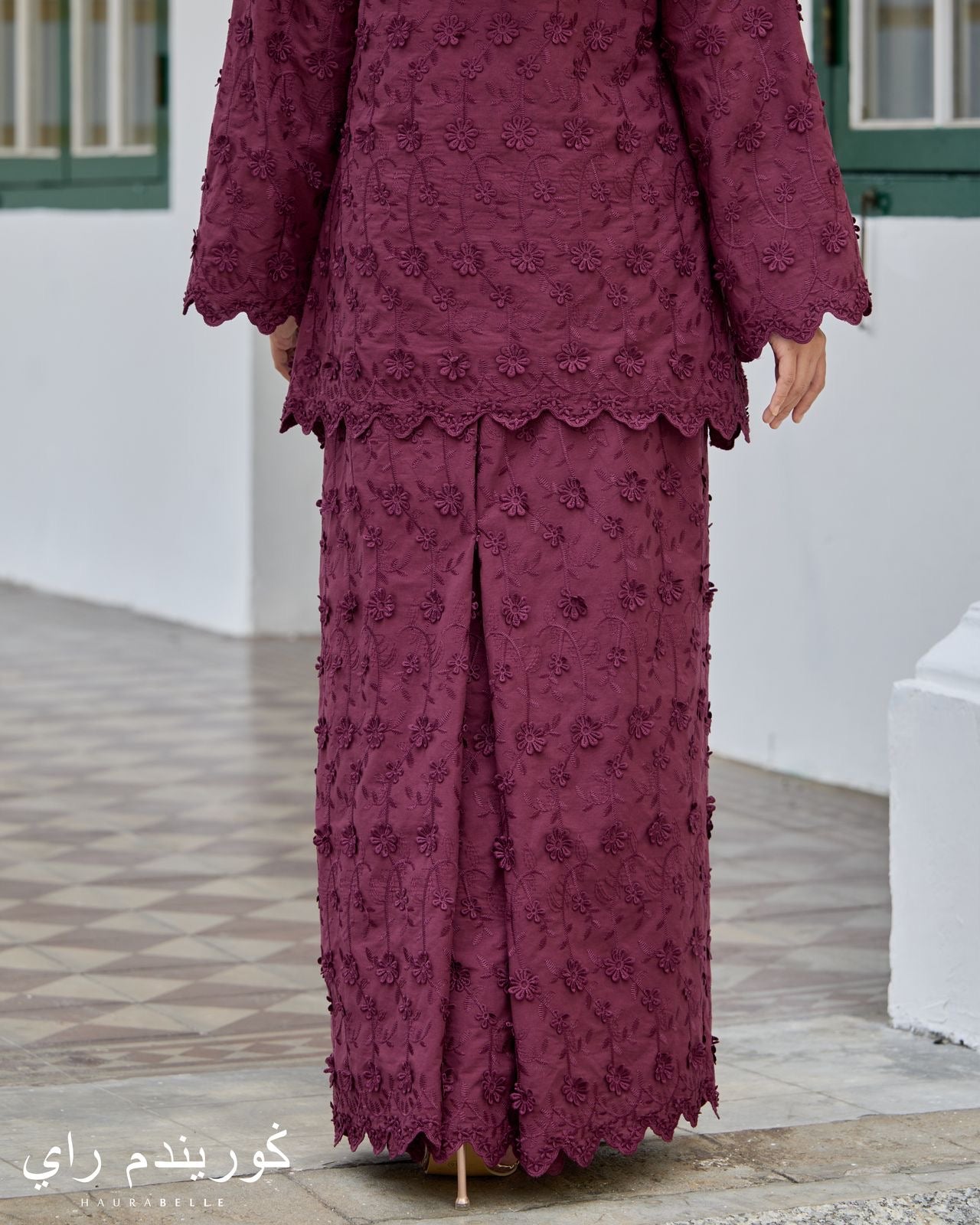 Mekar Kurung - Burgundy