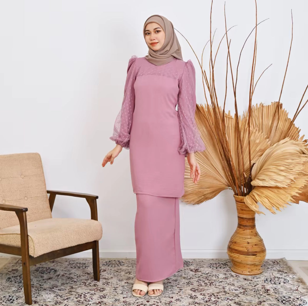 Kaila Kurung - Soft Pink