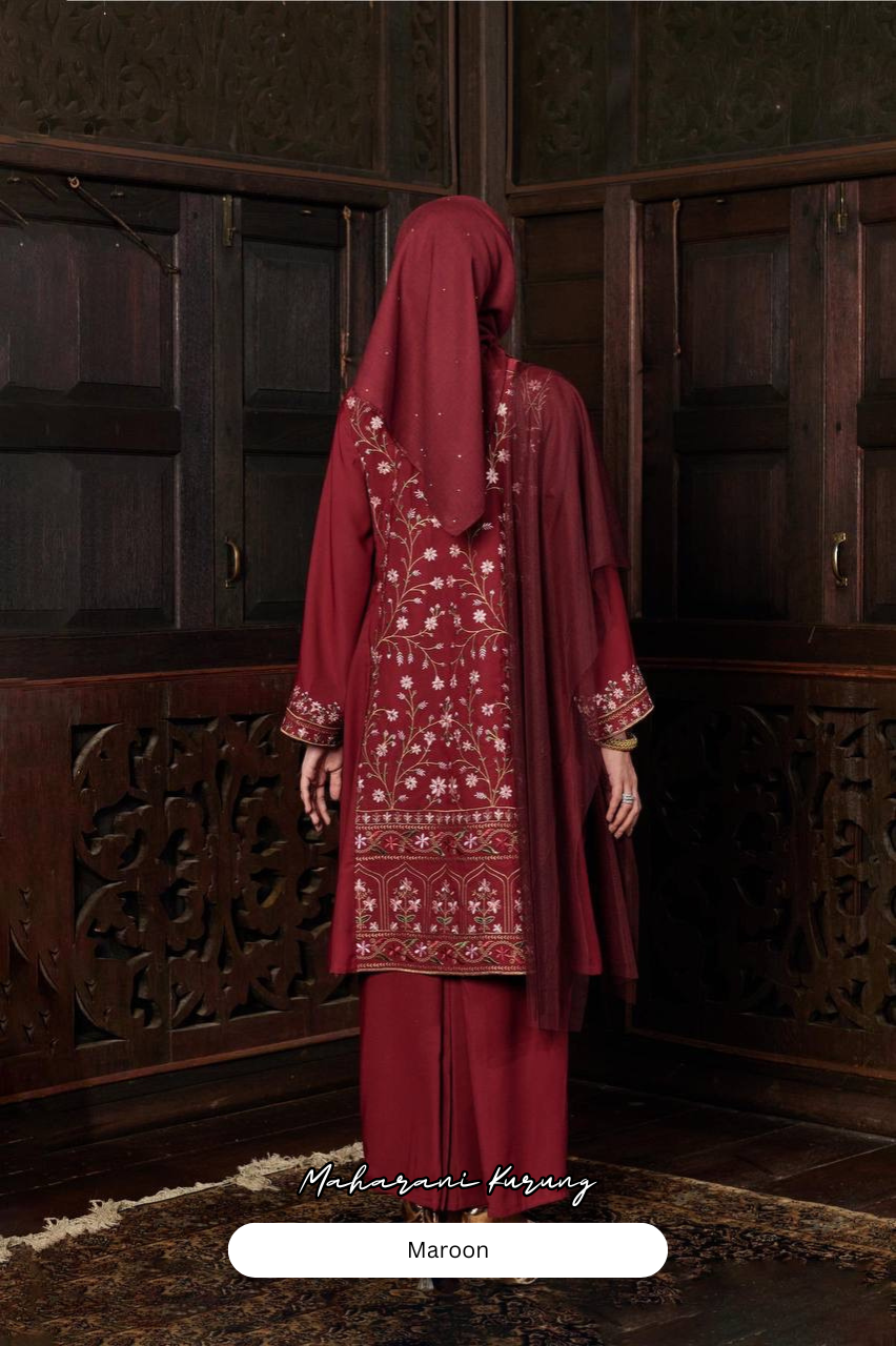 Maharani Kurung - Maroon