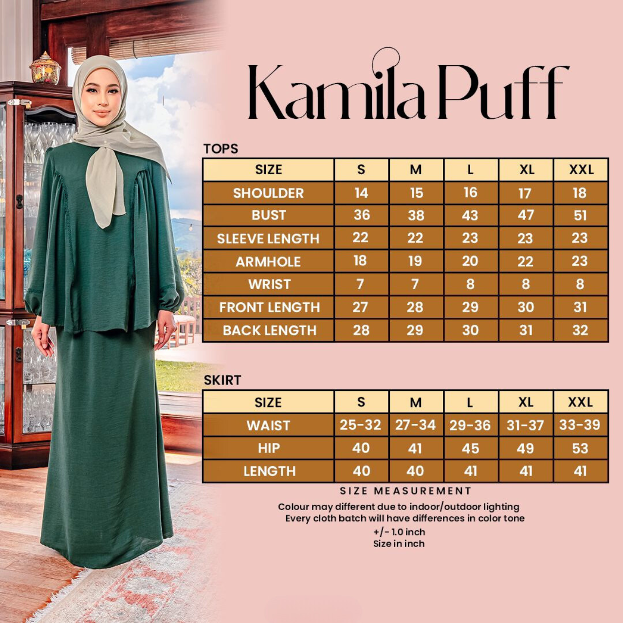 [INSTOCK] Kamila Puff - Emerald (L)