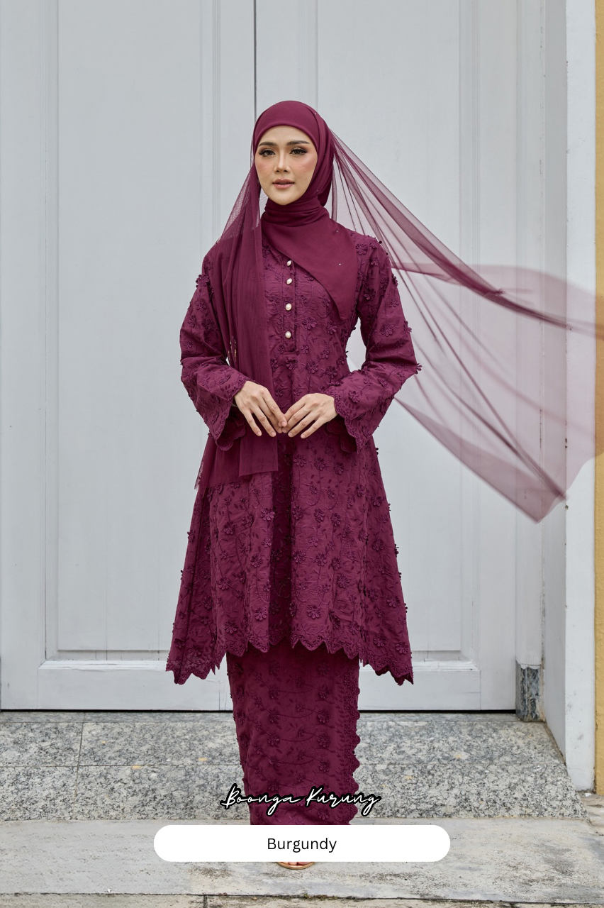 Boonga Kurung - Burgundy