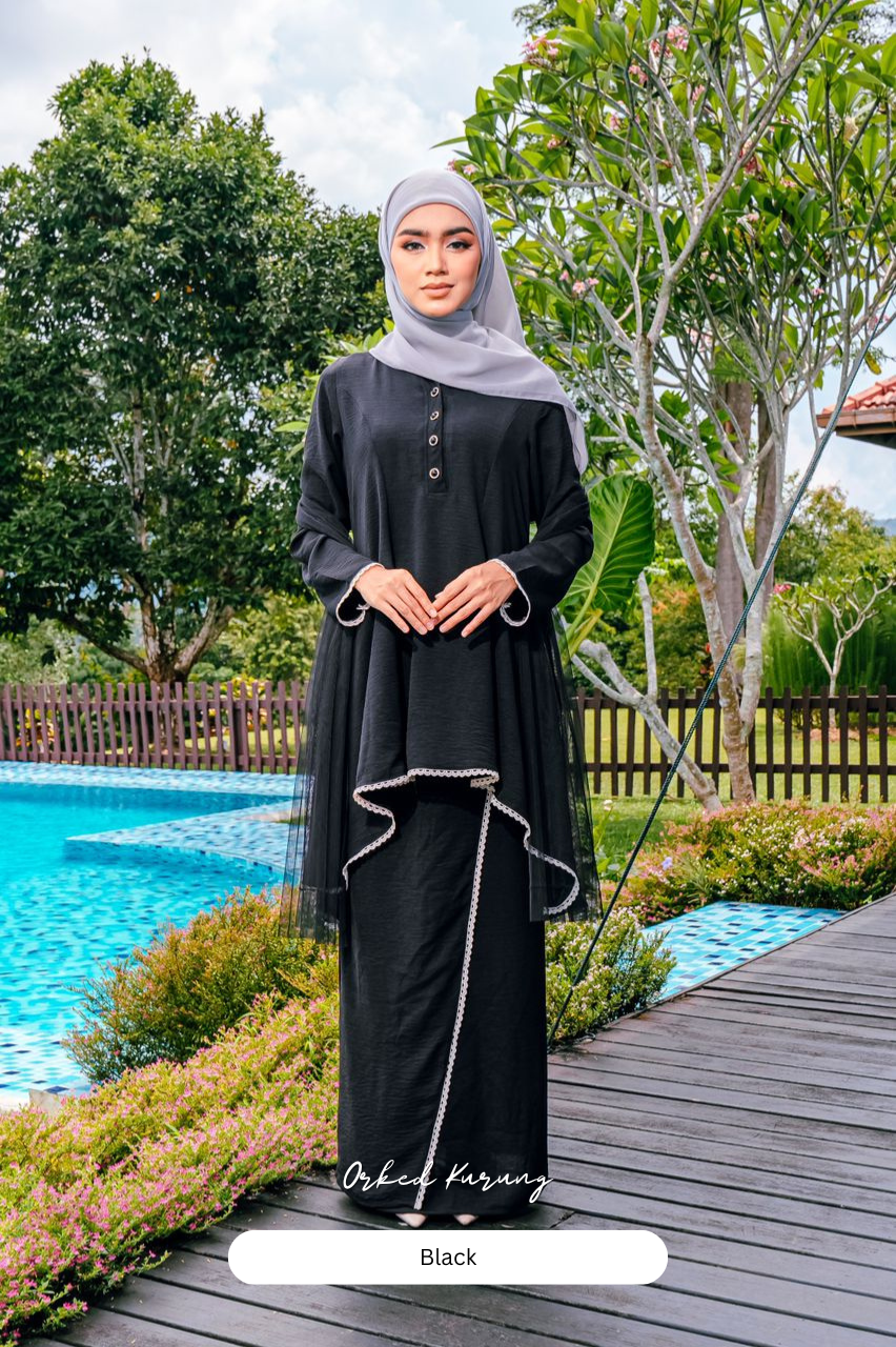 Orked Kurung - Black