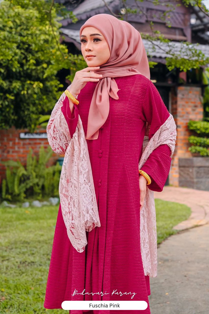 Bidasari Kurung - Fuschia Pink