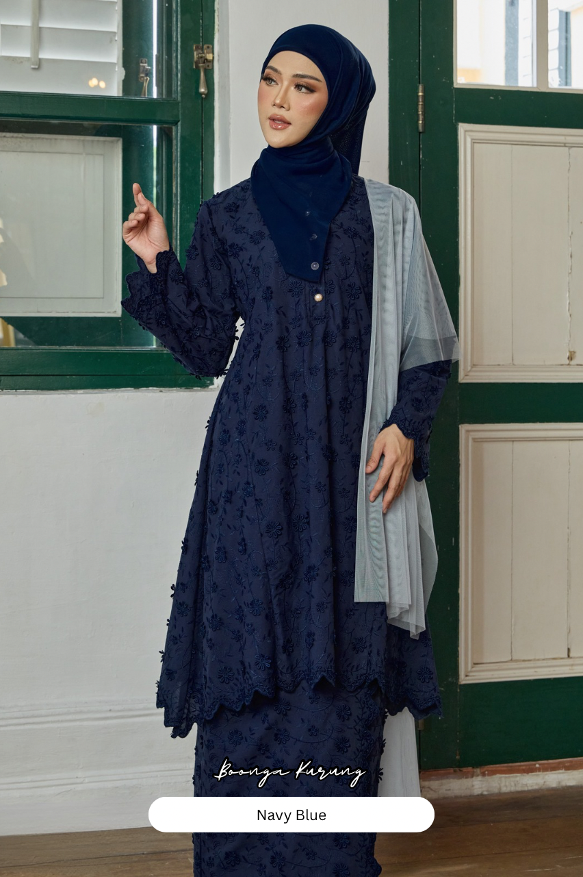 Boonga Kurung - Navy Blue