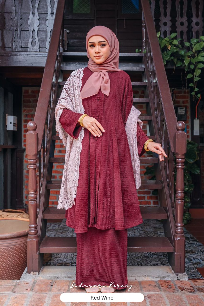 Bidasari Kurung - Red Wine