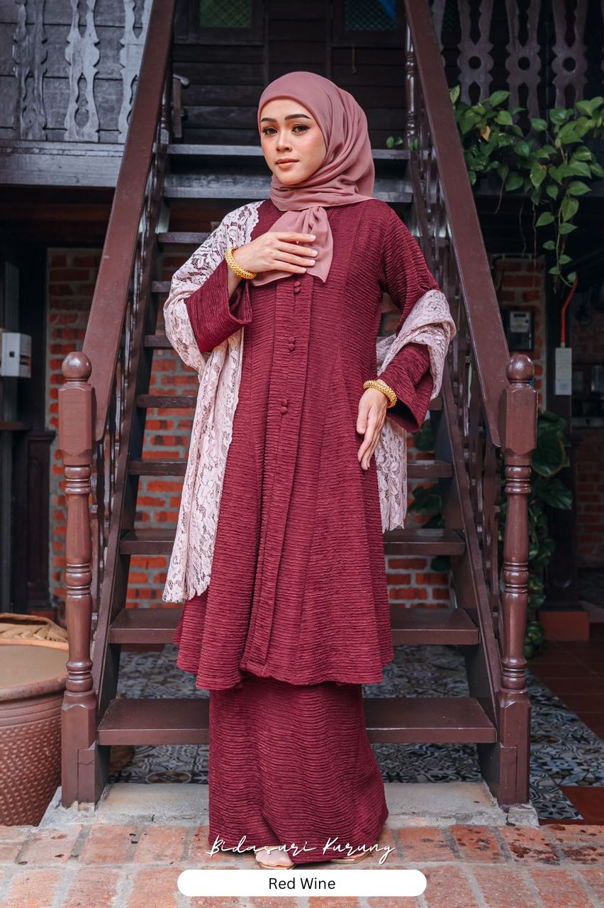 Bidasari Kurung - Red Wine