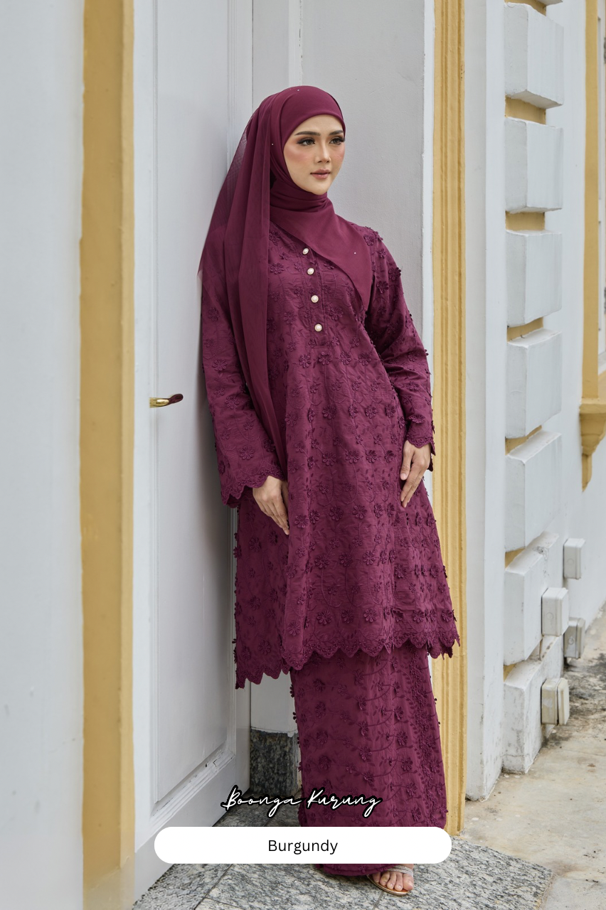 Boonga Kurung - Burgundy