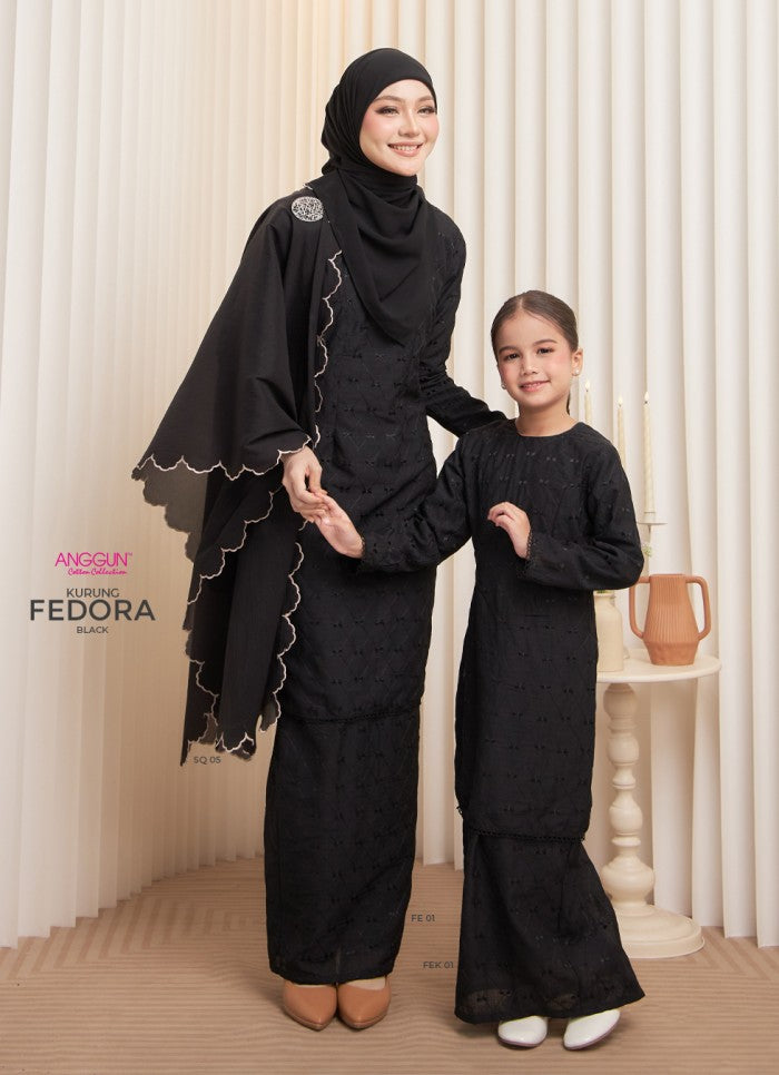 Fedora Kurung - Black