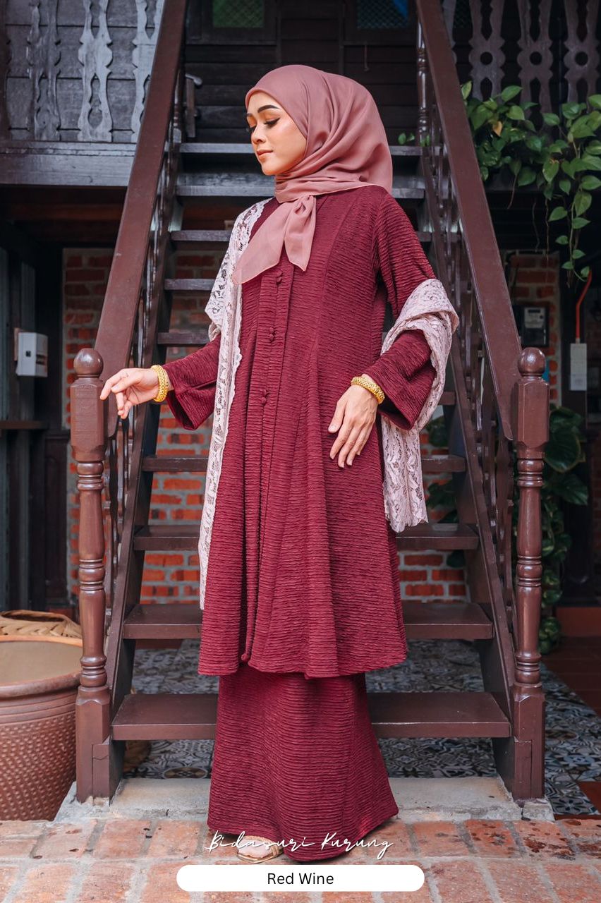 Bidasari Kurung - Red Wine