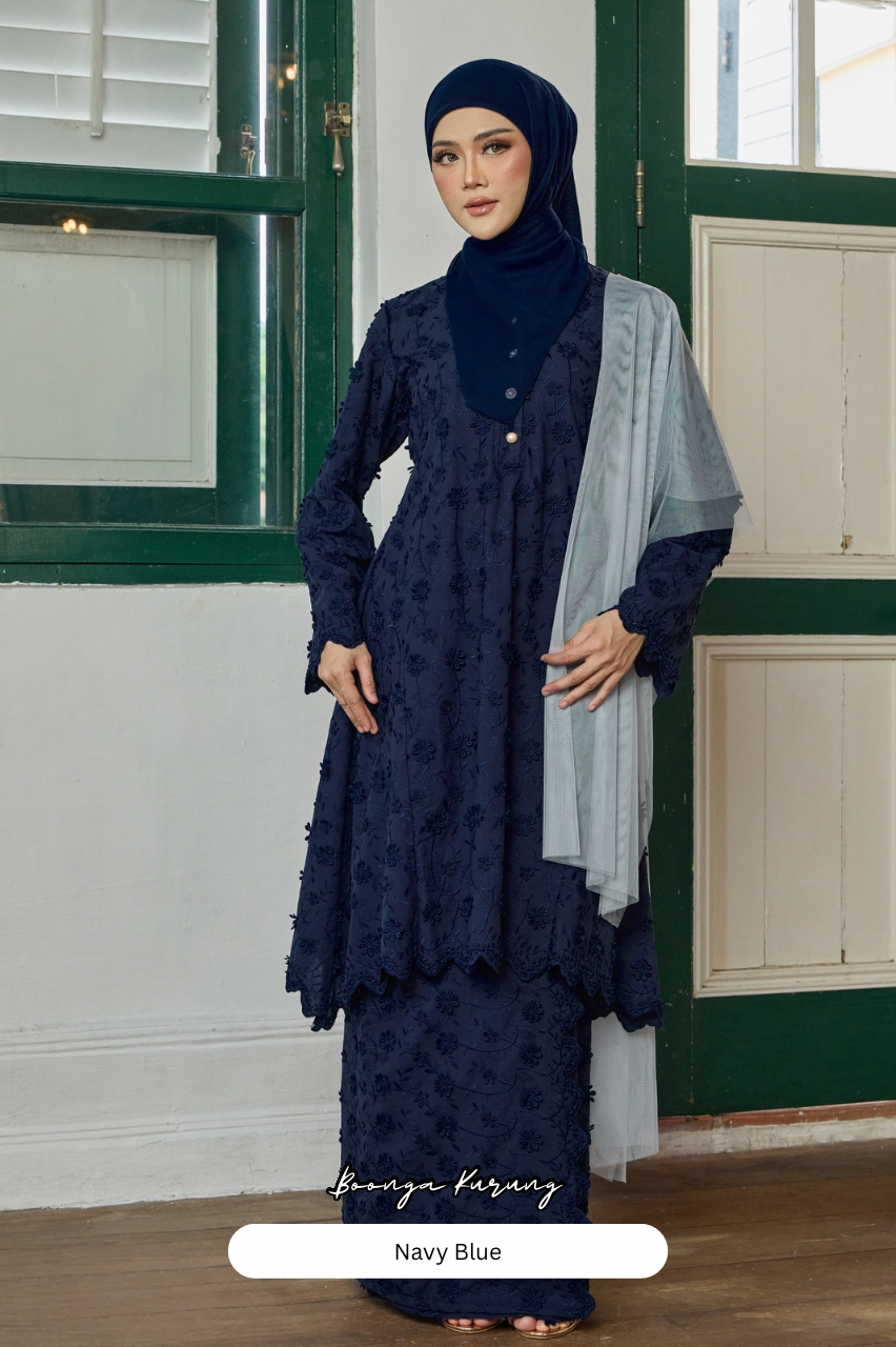 Boonga Kurung - Navy Blue