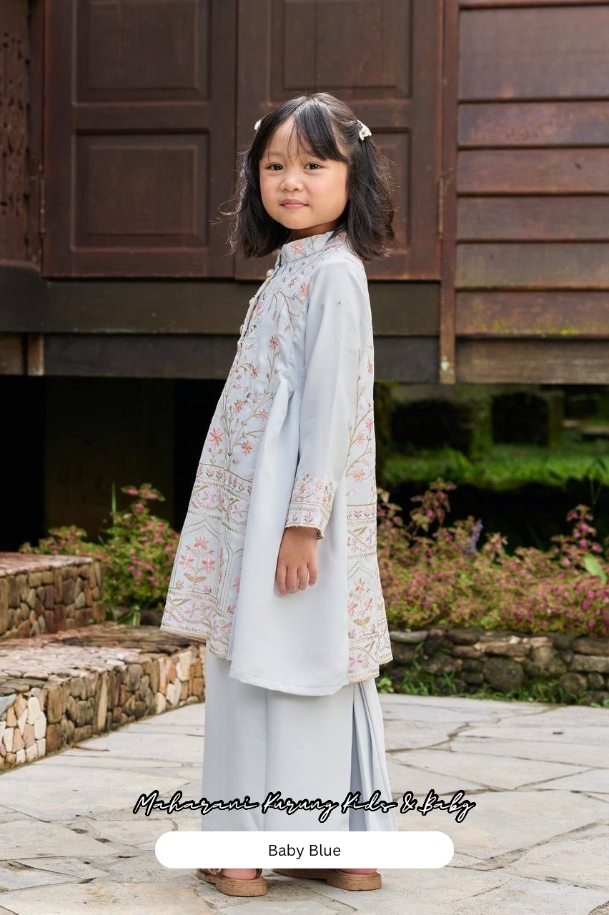 Maharani Kurung Kids - Baby Blue