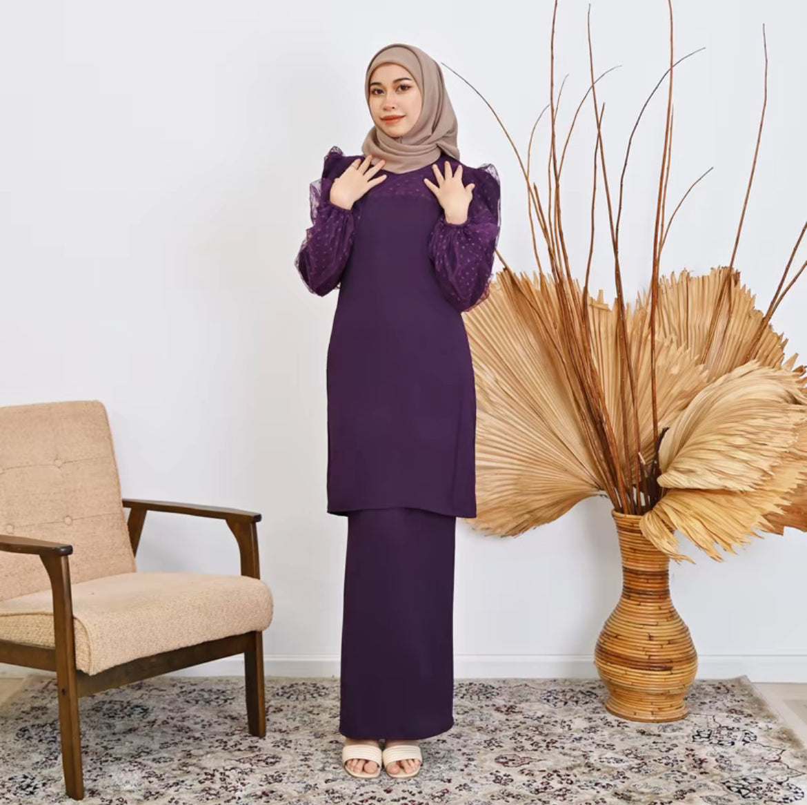 Kaila Kurung - Dark Purple